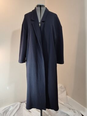 OAK + FORT Dark Navy Textured Knit Top